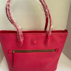 BRAND NEW Dooney & Bourke Florentine Leather Tote in color fuchsia